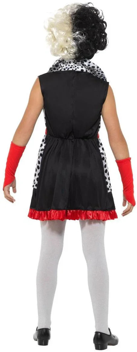 Disfraz de Cruela de Vil para Niña Cruella de Vil Smiffys